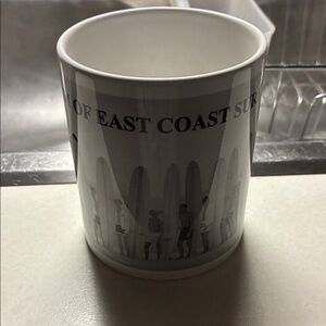 NWT Surf-Themed Gray/White Mug